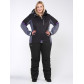 Женский зимний костюм горнолыжный большого размера черного цвета 01934Ch