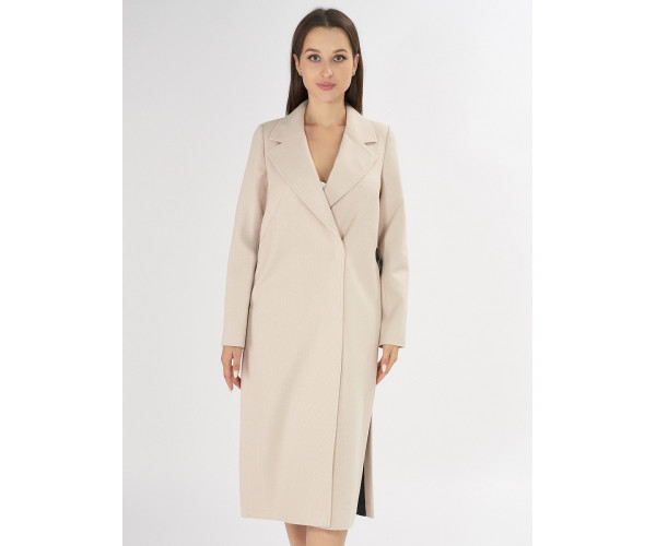 Пальто демисезонное бежевого цвета 42105B