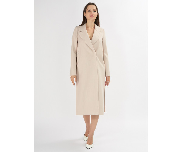 Пальто демисезонное бежевого цвета 42105B