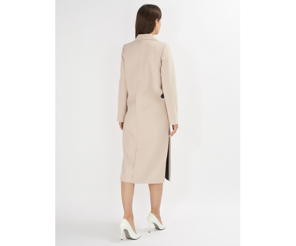 Пальто демисезонное бежевого цвета 42105B