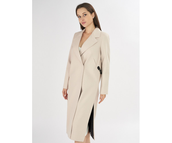 Пальто демисезонное бежевого цвета 42105B