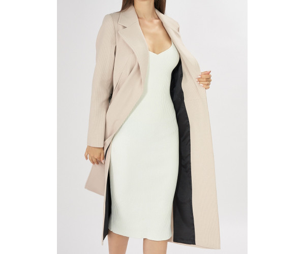 Пальто демисезонное бежевого цвета 42105B