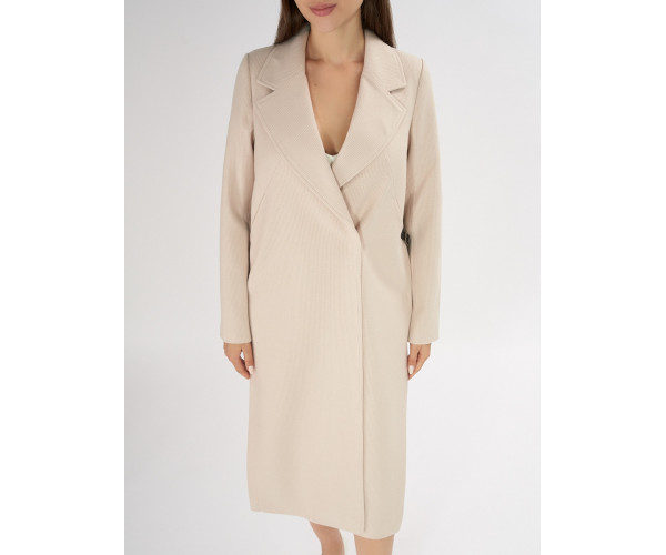 Пальто демисезонное бежевого цвета 42105B