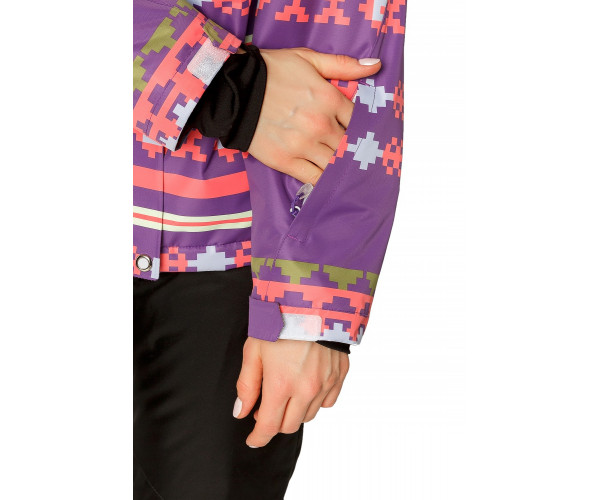 Костюм горнолыжный женский фиолетового цвета 01795F