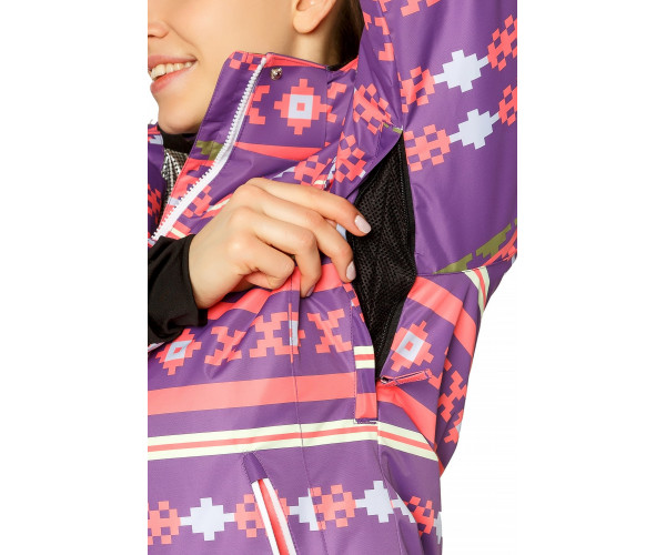 Костюм горнолыжный женский фиолетового цвета 01795F