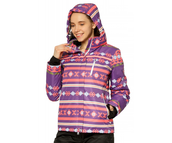 Костюм горнолыжный женский фиолетового цвета 01795F