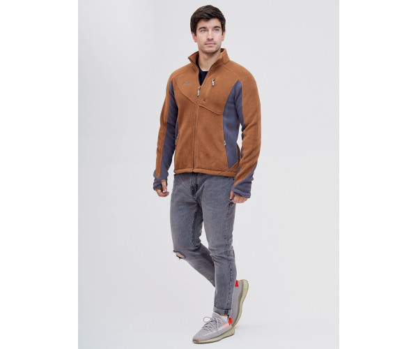 Толстовка утепленная Valianly коричневого цвета 92600K