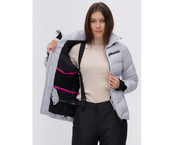 Горнолыжная куртка  серого цвета 2081Sr