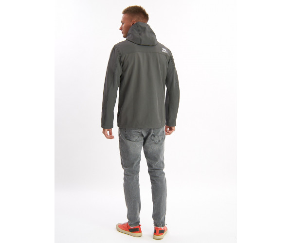 Ветровка мужская серого цвета 776Sr