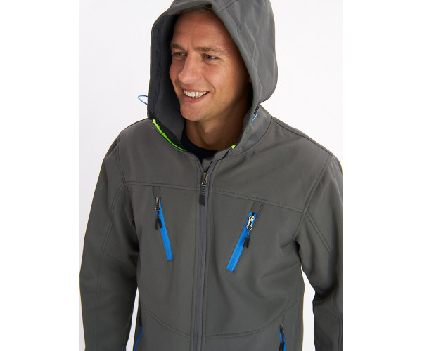 Ветровка мужская серого цвета 776Sr