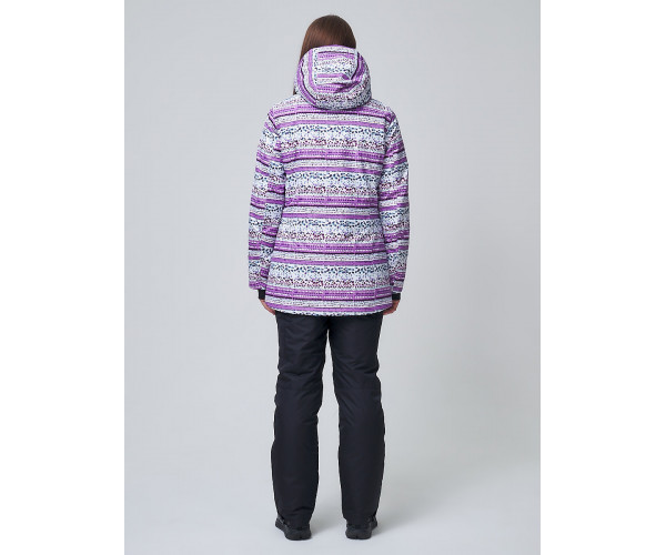 Женская зимняя горнолыжная куртка фиолетового цвета 1937F