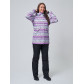 Женская зимняя горнолыжная куртка фиолетового цвета 1937F