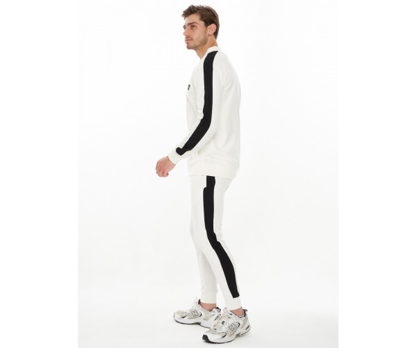 Трикотажный спортивный костюм белого цвета 9152Bl