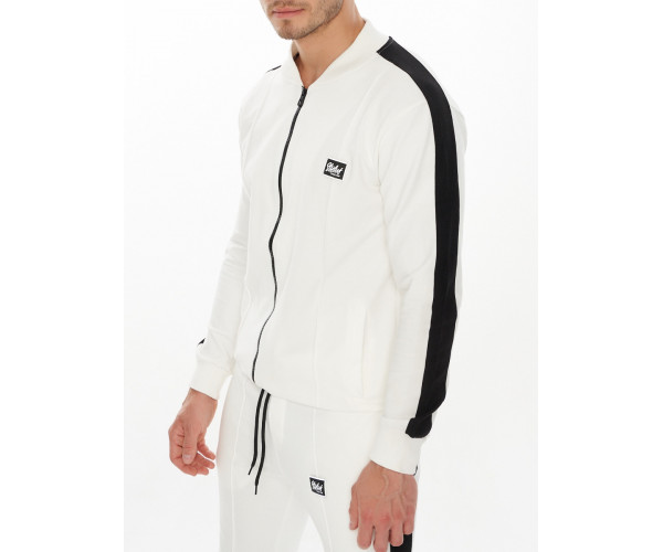 Трикотажный спортивный костюм белого цвета 9152Bl