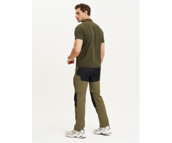 Спортивные брюки и шорты Valianly мужские цвета хаки 93438Kh