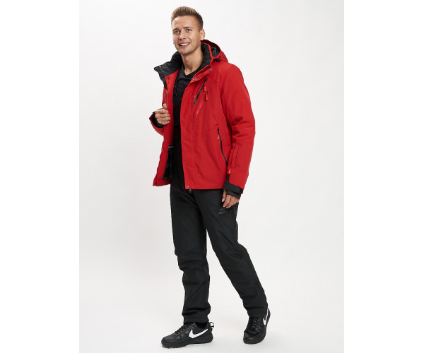 Горнолыжный костюм мужской красного цвета 077010Kr