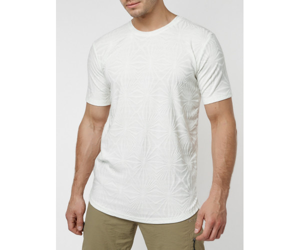 Мужская футболка однотонная белого цвета 221491Bl