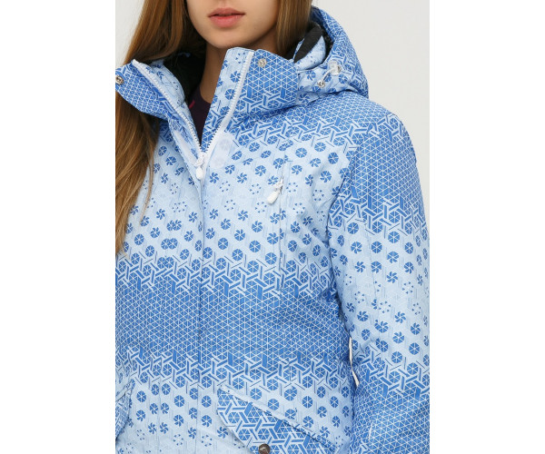 Женская зимняя горнолыжная куртка голубого цвета 1810Gl