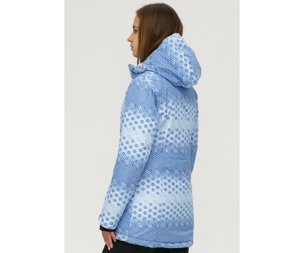 Женская зимняя горнолыжная куртка голубого цвета 1810Gl