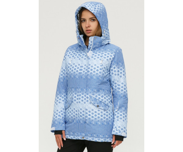 Женская зимняя горнолыжная куртка голубого цвета 1810Gl