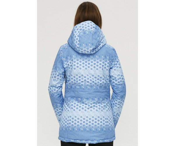 Женская зимняя горнолыжная куртка голубого цвета 1810Gl