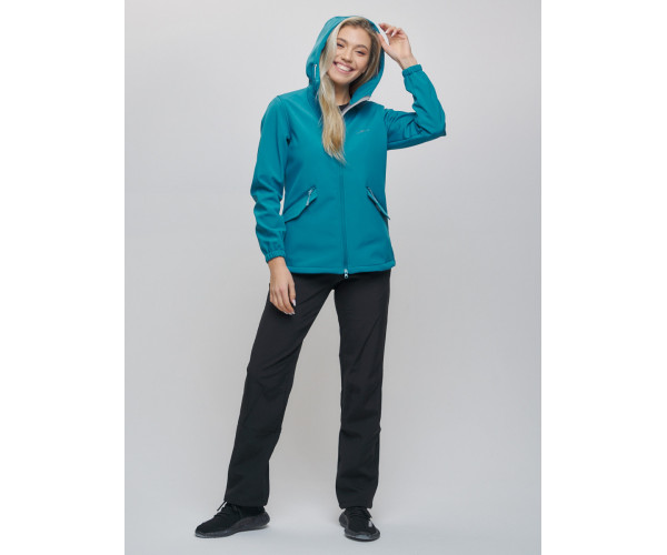 Костюм женский  бирюзового цвета 020014Br