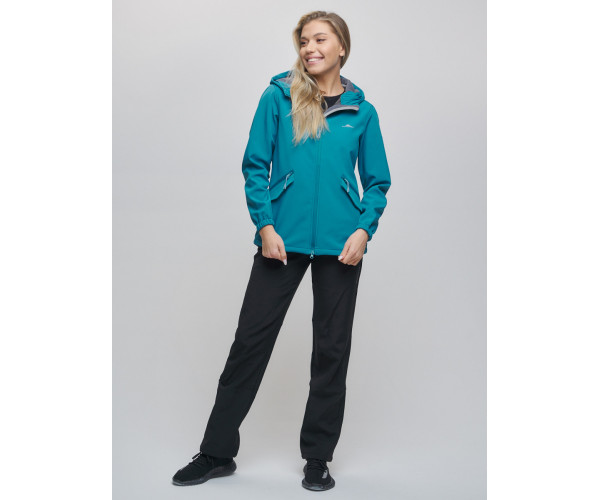 Костюм женский  бирюзового цвета 020014Br