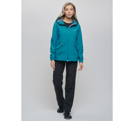 Костюм женский  бирюзового цвета 020014Br