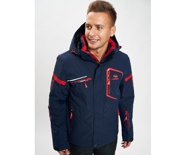 Горнолыжная куртка мужская темно-синего цвета 77014TS
