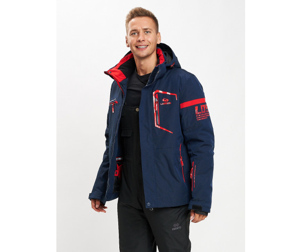 Горнолыжная куртка мужская темно-синего цвета 77014TS