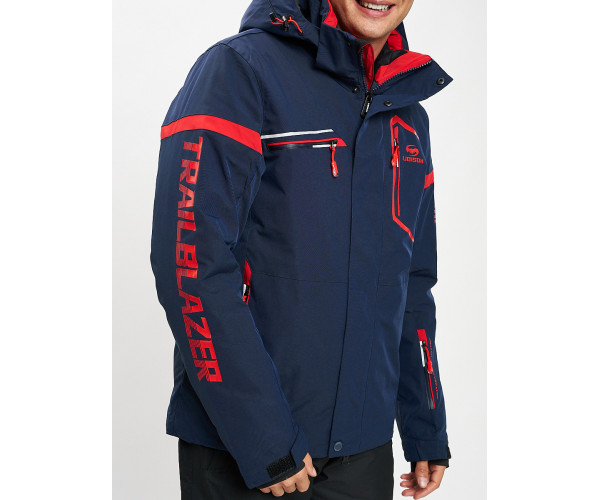 Горнолыжная куртка мужская темно-синего цвета 77014TS