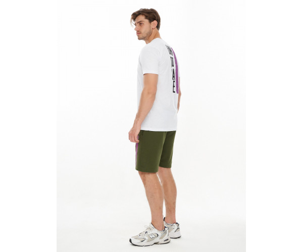 Костюм шорты и футболка белого цвета 223021Bl