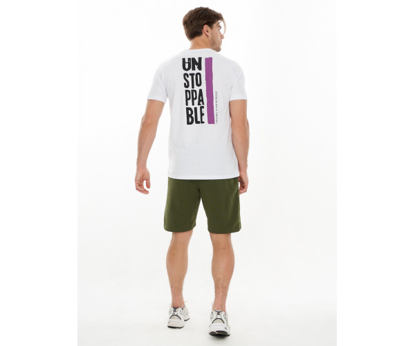 Костюм шорты и футболка белого цвета 223021Bl