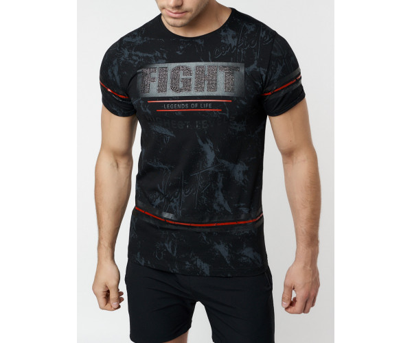 Подростковая футболка черного цвета 220144Ch