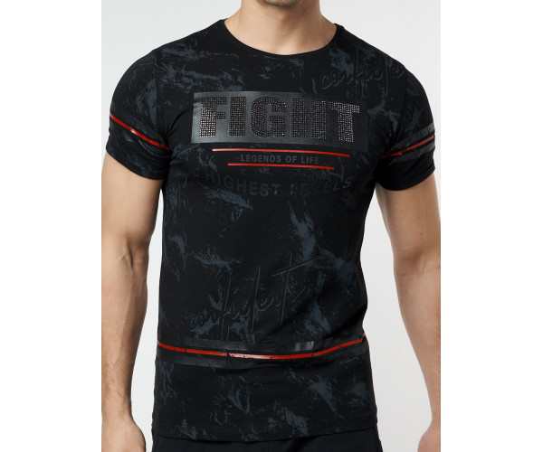 Подростковая футболка черного цвета 220144Ch