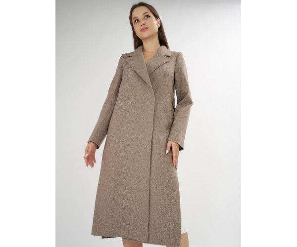 Пальто демисезонное темно-коричневого цвета 42105TK