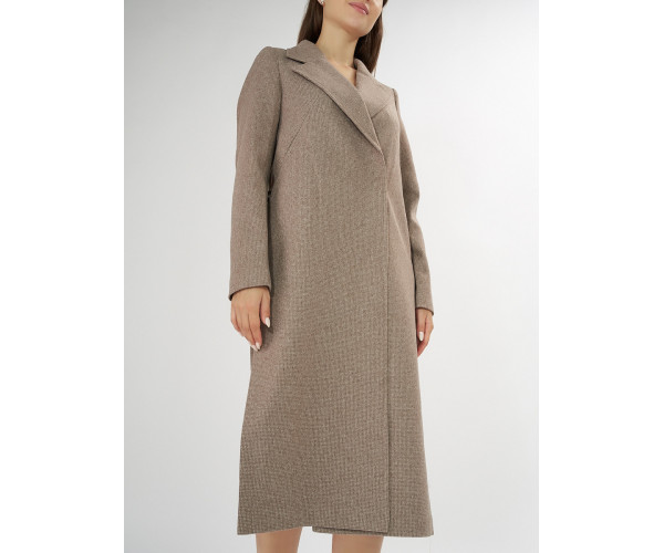 Пальто демисезонное темно-коричневого цвета 42105TK