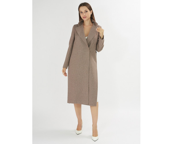 Пальто демисезонное темно-коричневого цвета 42105TK