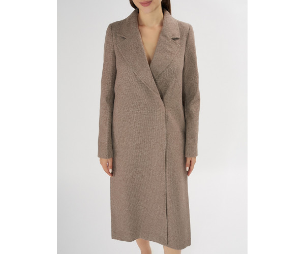 Пальто демисезонное темно-коричневого цвета 42105TK
