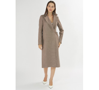 Пальто демисезонное темно-коричневого цвета 42105TK