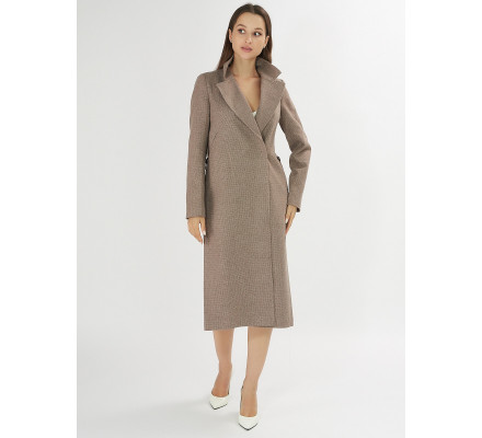 Пальто демисезонное темно-коричневого цвета 42105TK