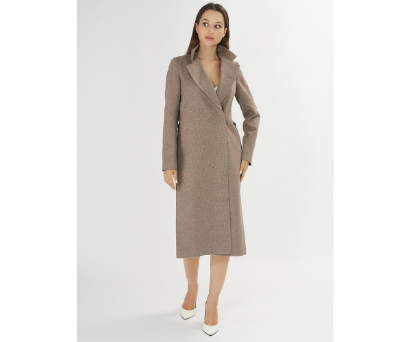 Пальто демисезонное темно-коричневого цвета 42105TK