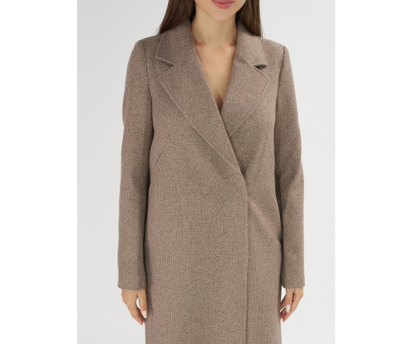 Пальто демисезонное темно-коричневого цвета 42105TK