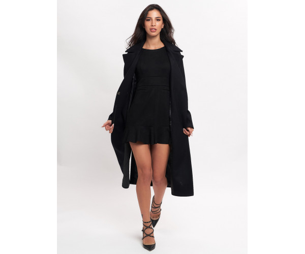 Пальто демисезонное черного цвета 4444Ch