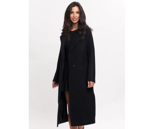 Пальто демисезонное черного цвета 4444Ch