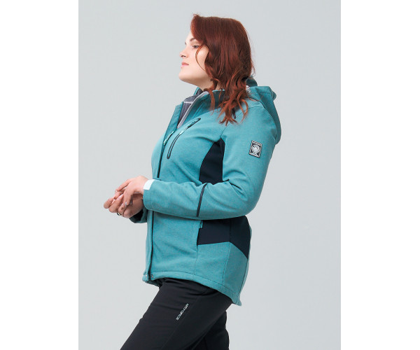 Костюм женский  большого размера бирюзового цвета 02036-1Br