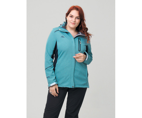 Костюм женский  большого размера бирюзового цвета 02036-1Br