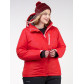 Женский зимний костюм горнолыжный большого размера красного цвета 021982Kr