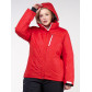 Женская зимняя горнолыжная куртка большого размера красного цвета 21982Kr
