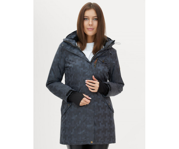 Женская зимняя парка темно-серого цвета 1949TC